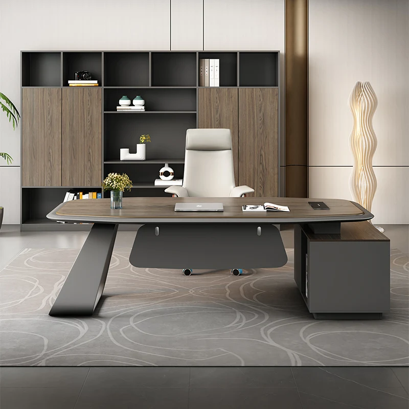 Office Furniture Rental - ミニマリスト マネージャー オフィスデスク コンピューター モダンな収納 引き出し付き