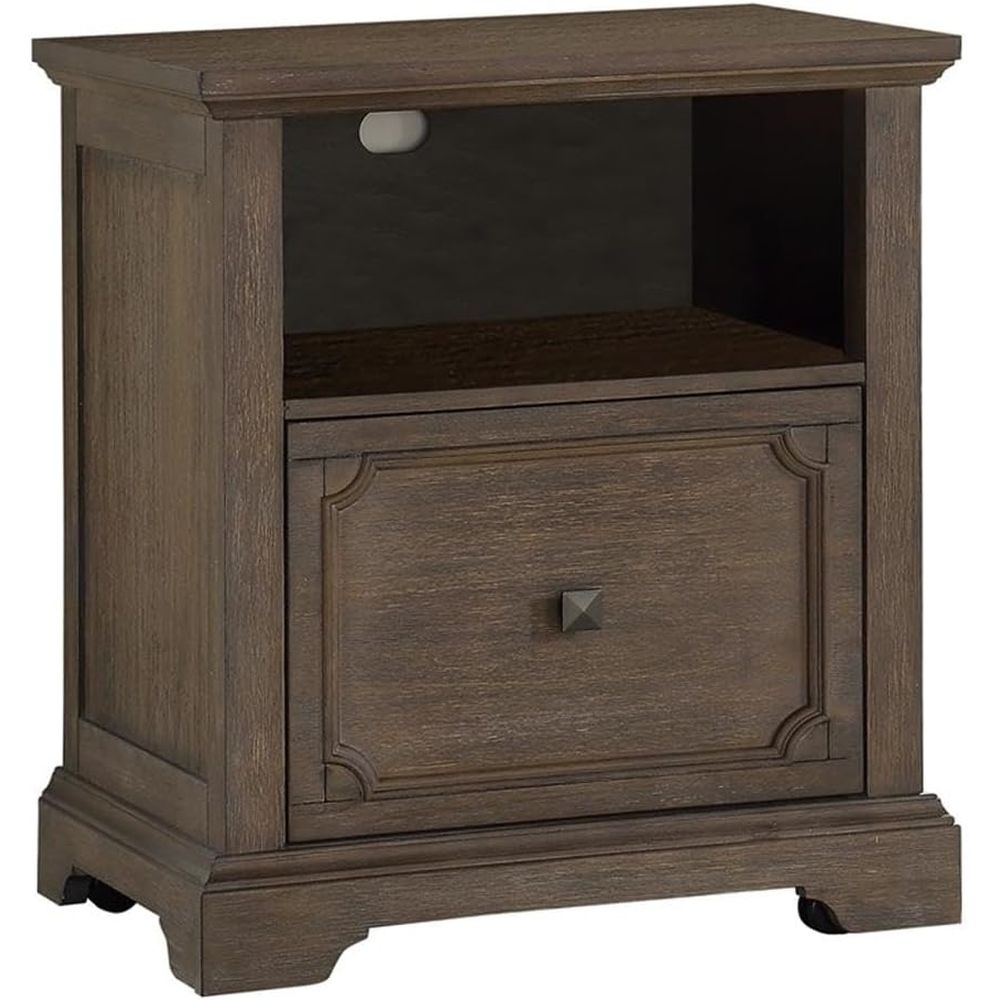 アンティークグレーのキャスター付き横型ファイルキャビネット - File Cabinet Lateral のレビューと価格