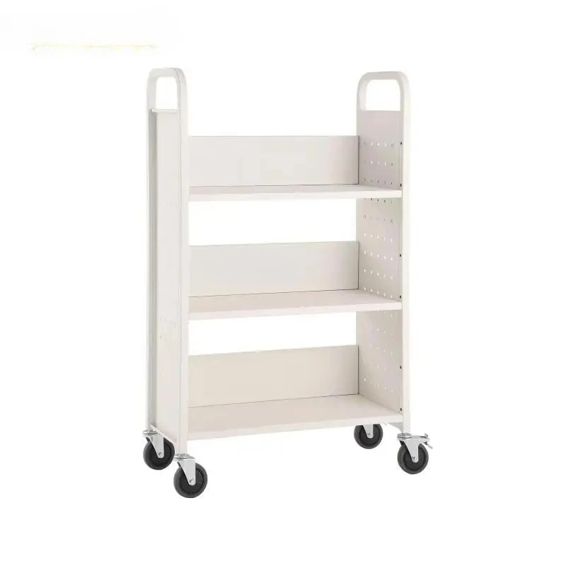330ポンドの図書館用ブックカート、L字型フラットシェルフ、 - Book Cart Rolling のレビューと価格