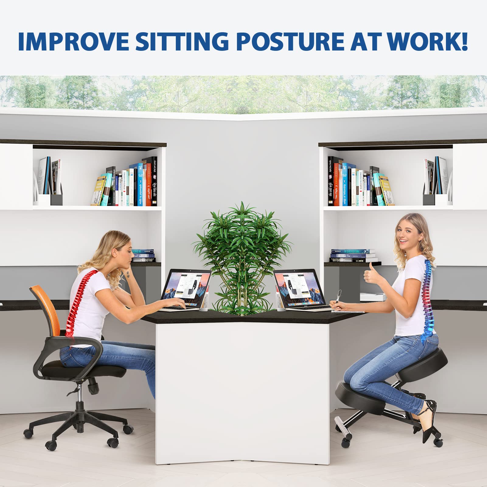 オフィス用のエルゴノミクスニーリングチェア、家庭およびオフィ - Office Furniture Home のレビューと価格