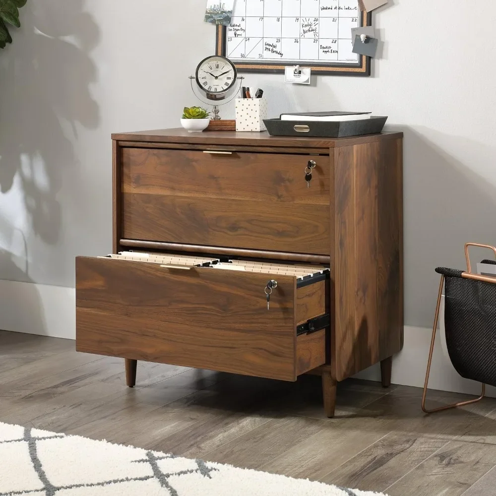 シンプルな横型ファイル木製キャビネット、グランドウォルナット - File Cabinet Lateral のレビューと価格