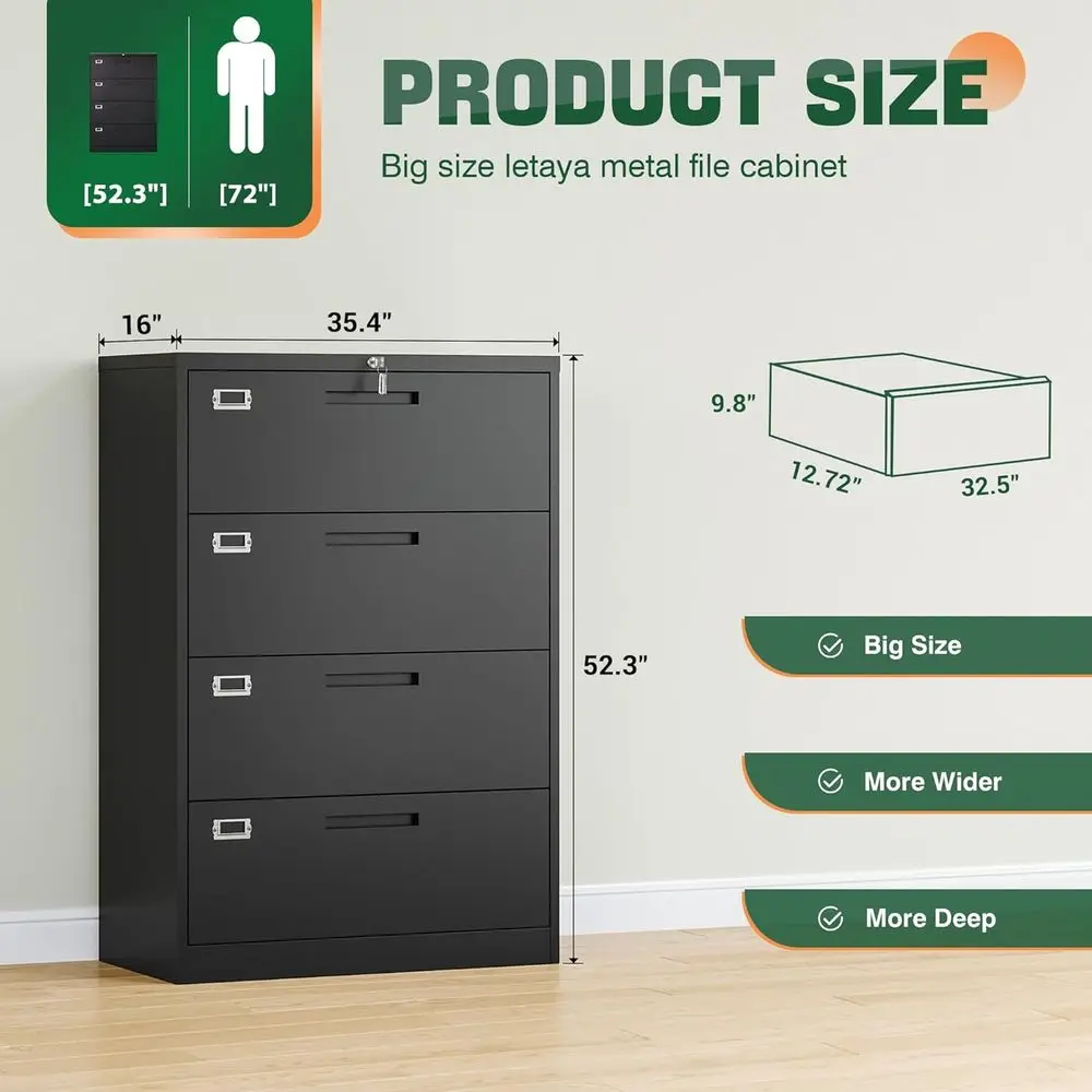 ロック付き金属製横型ファイルキャビネット、家庭やオフィスに最 - File Cabinet Lateral のレビューと価格