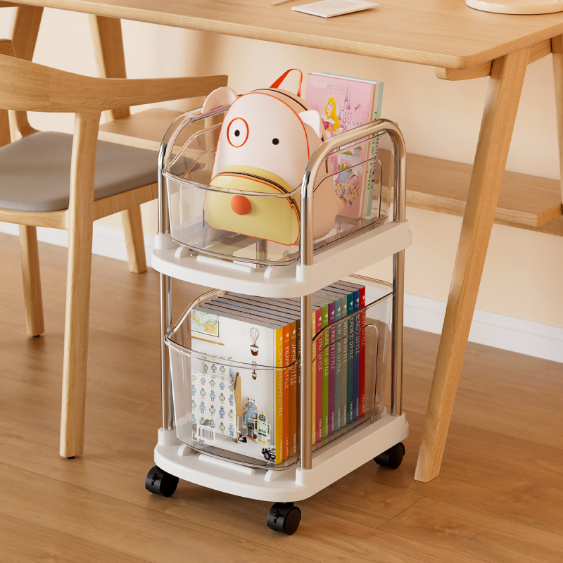 ローリング収納カート プラスチック製モバイルオーガナイザー  - Book Cart Rolling のレビューと価格