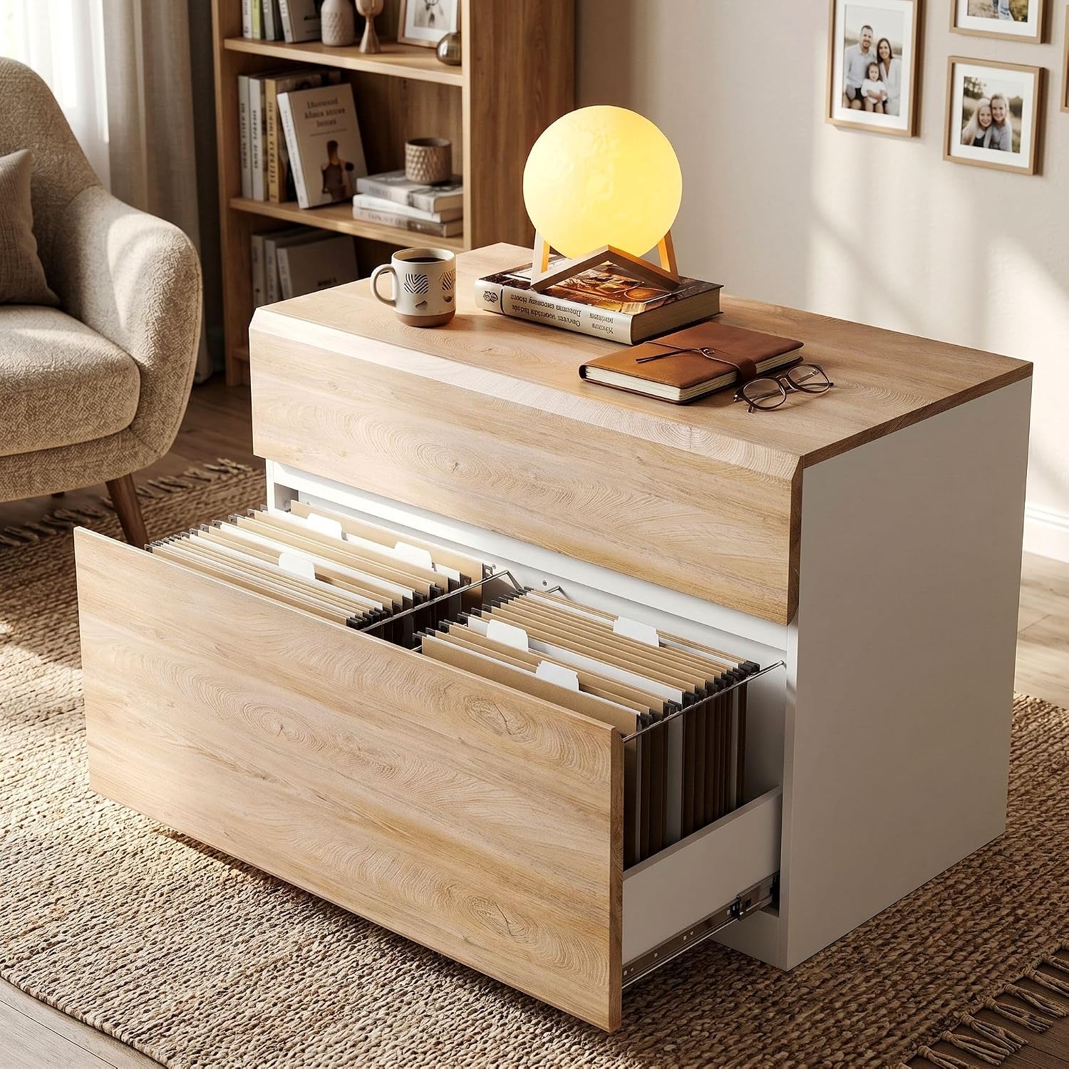 ホームオフィス用2段横型ファイルキャビネット、幅31.5イン - File Cabinet Lateral のレビューと価格