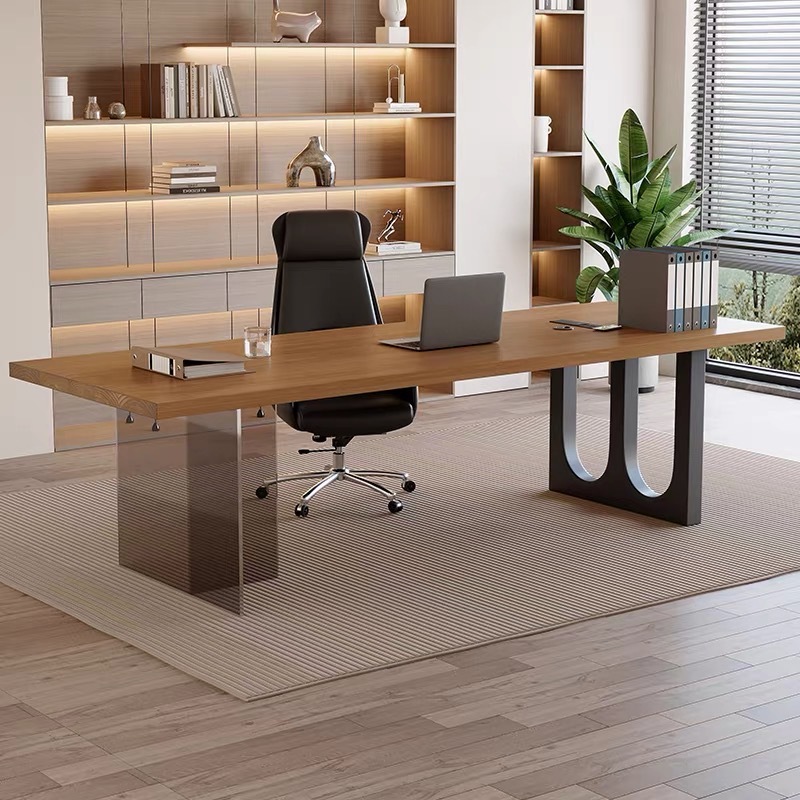 イタリア製アクリル製フローティング木製オフィスデスクモダンシ - Office Furniture Home のレビューと価格