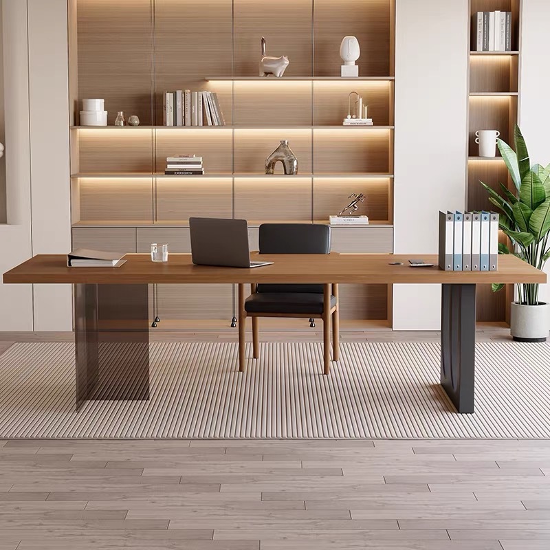 イタリア製アクリル製フローティング木製オフィスデスクモダンシ - Office Furniture Home のレビューと価格