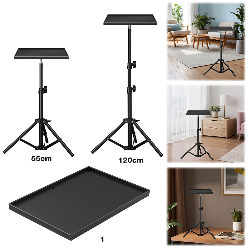 ユニバーサルラップトッププロジェクター三脚スタンド 1/4  - Adjustable Laptop Table のレビューと価格