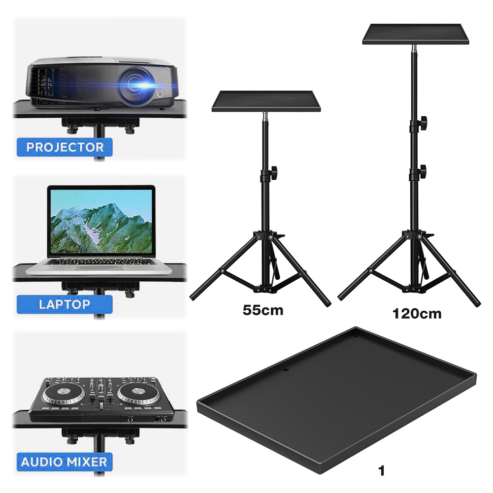 ユニバーサルラップトッププロジェクター三脚スタンド 1/4  - Adjustable Laptop Table のレビューと価格