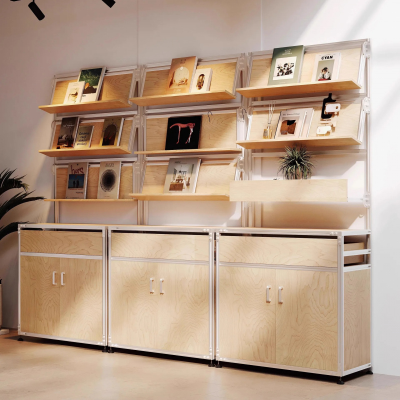 カスタムコーヒーショップ家具 モダンディスプレイ収納ラック  - Office Furniture Home のレビューと価格