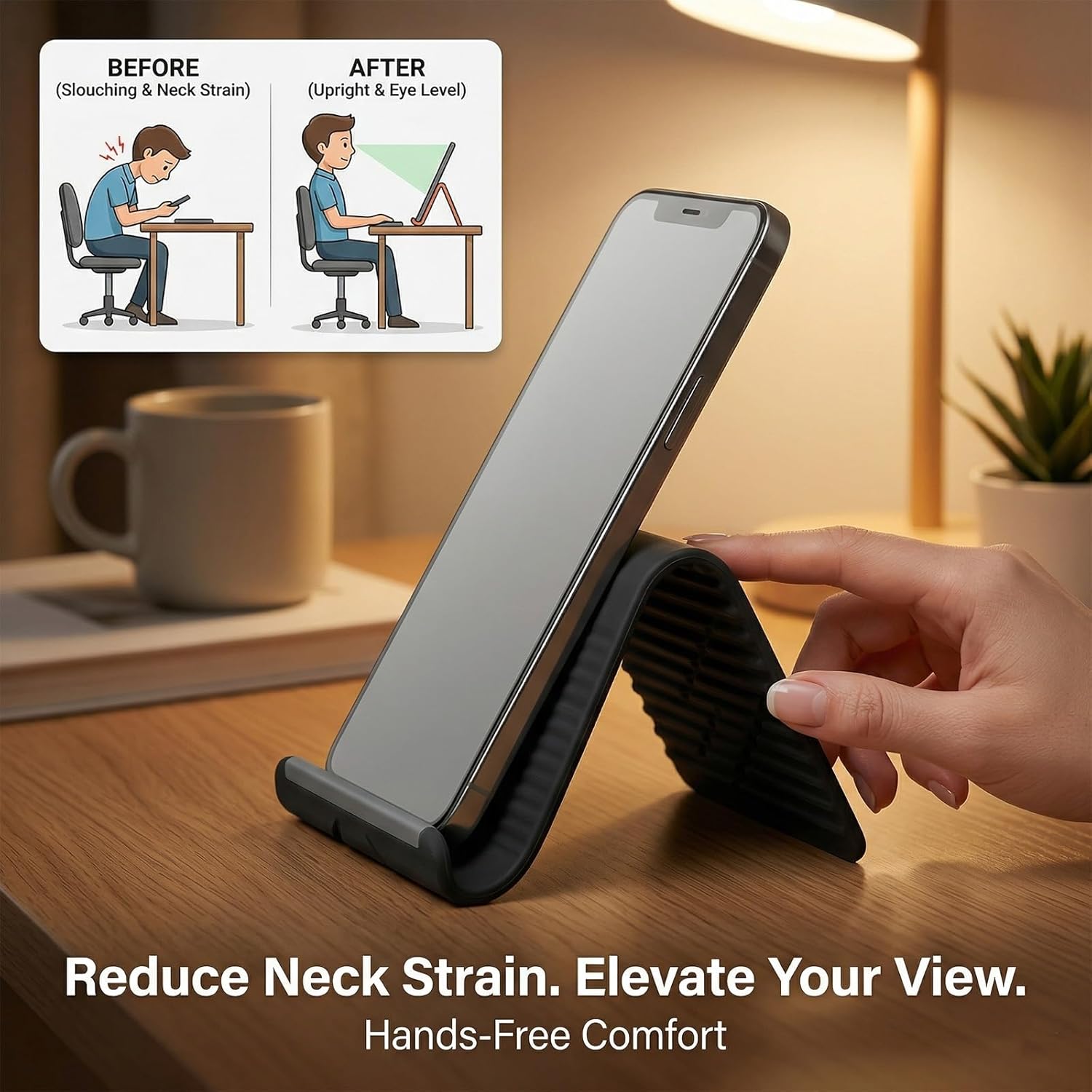 柔軟で折りたたみ可能なシリコン製スマホホルダー、ポータブルで - Adjustable Laptop Table のレビューと価格
