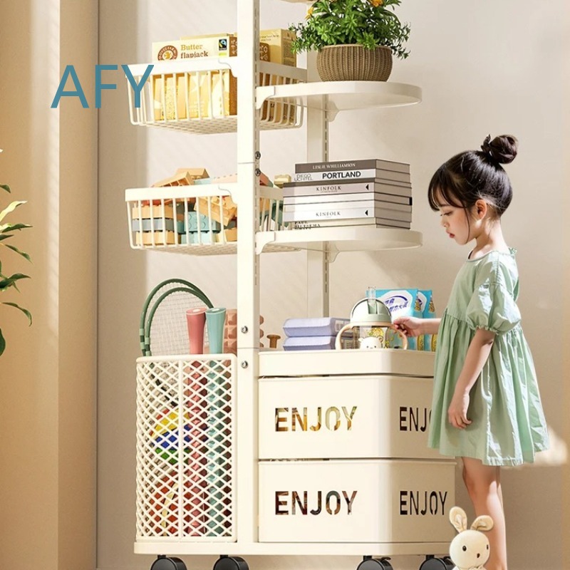 多層式子供用おもちゃ収納オーガナイザー、モンテッソーリ学習用 - Book Cart Rolling のレビューと価格