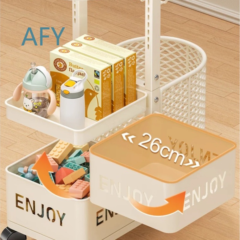 多層式子供用おもちゃ収納オーガナイザー、モンテッソーリ学習用 - Book Cart Rolling のレビューと価格