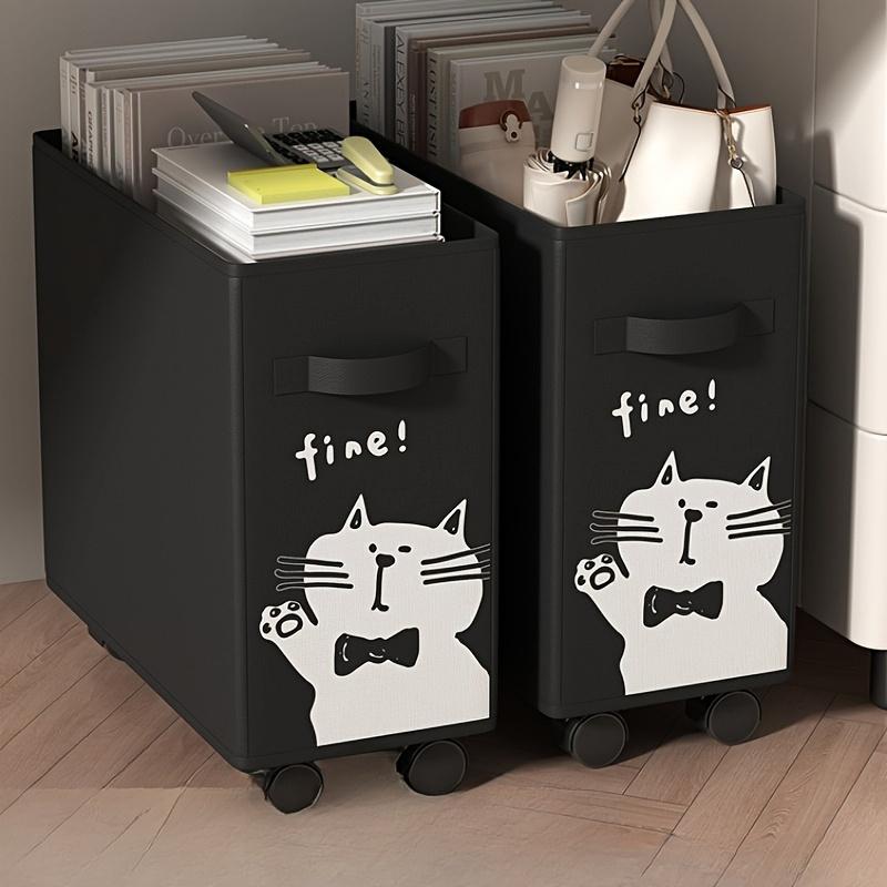 折りたたみ式デスク下ローリング収納カート、オフィス用品や書籍 - Book Cart Rolling のレビューと価格