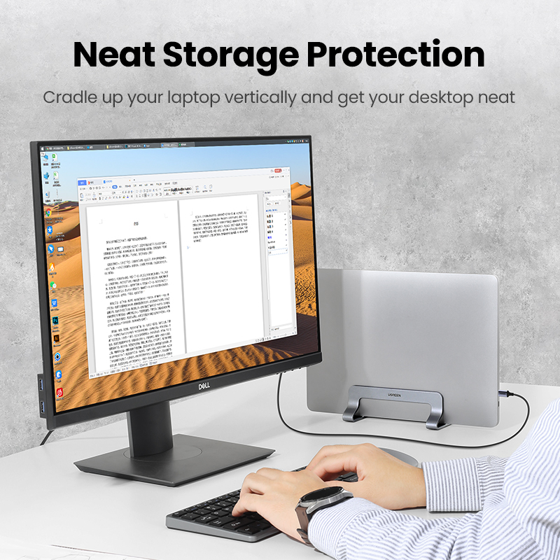 Ugreen-MacBook Air pro用の垂直ノートブ - Adjustable Laptop Table のレビューと価格
