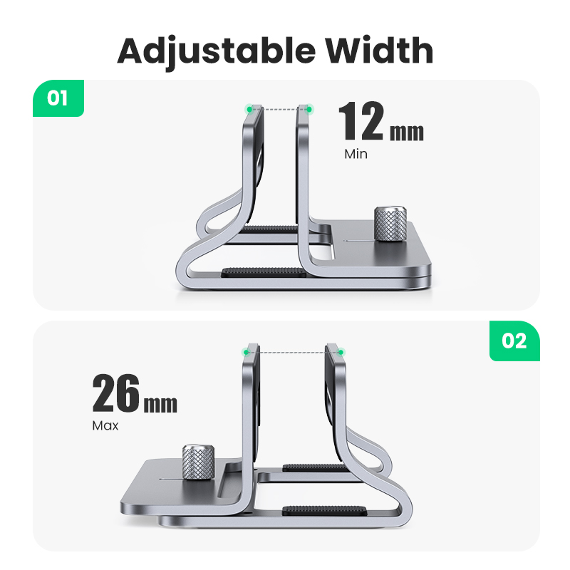 Ugreen-MacBook Air pro用の垂直ノートブ - Adjustable Laptop Table のレビューと価格
