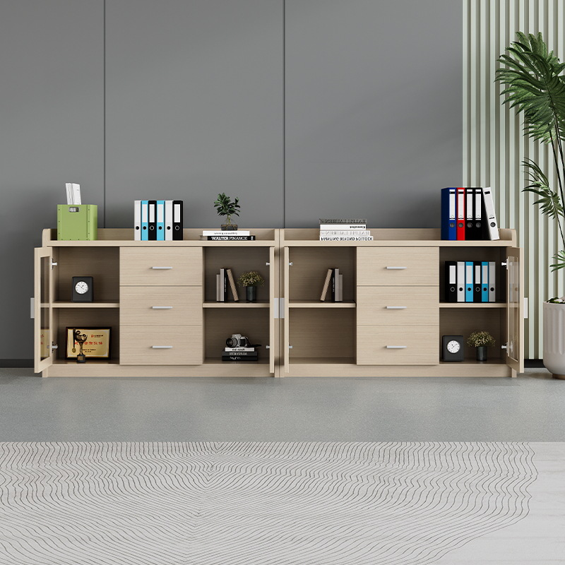 木製ファイルキャビネット ドア付き オフィスロッカーキャビネ - File Cabinet Lateral のレビューと価格