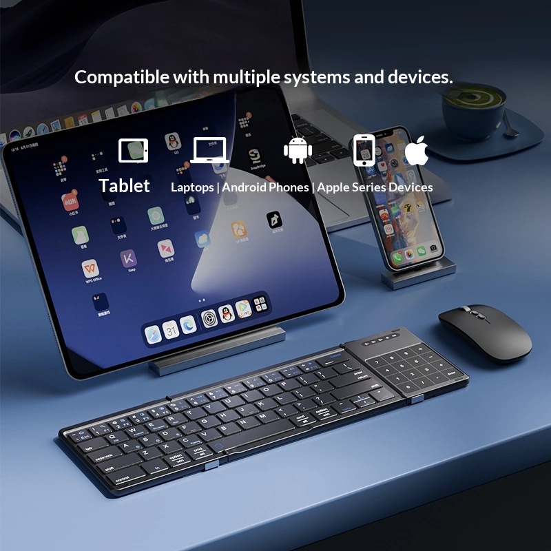 Mengzu 三つ折りワイヤレス Bluetooth キーボ - Adjustable Laptop Table のレビューと価格