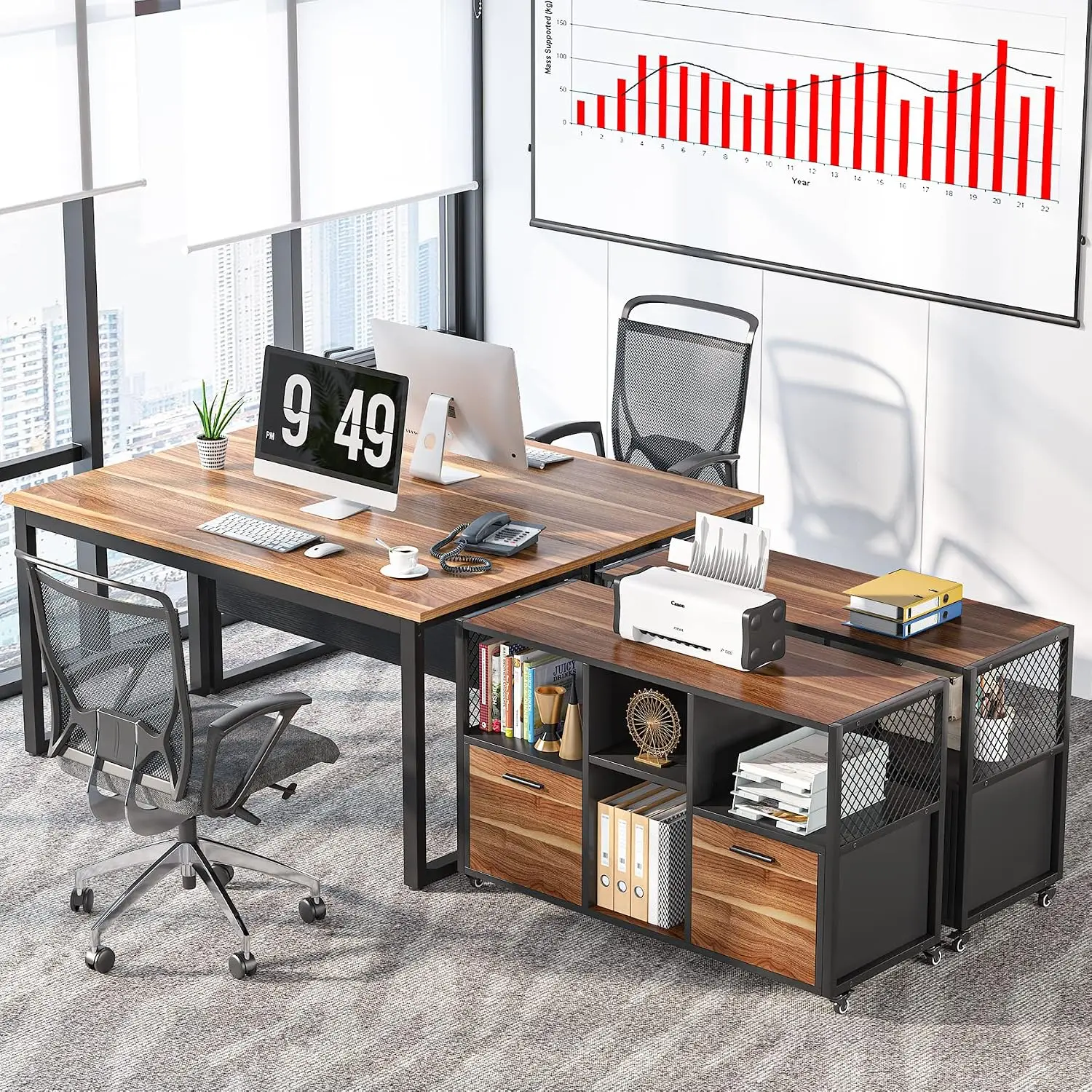 2 Drawer Wood File Cabinets, M - File Cabinet Lateral のレビューと価格