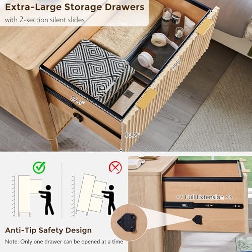 2段引き出しファイルキャビネット、31.8インチの溝付き横型 - File Cabinet Lateral のレビューと価格